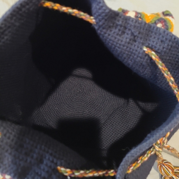 Boho crochet and woven bag colorful artsy everyday casual beachy Tote - Picture 12 of 12